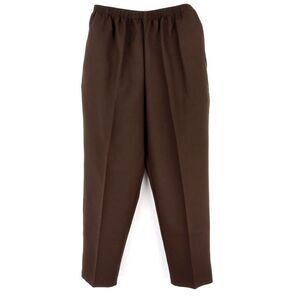 White Stag Stretch Waist Dress Pants Womens Size 14 Brown‎ Polyester Pockets